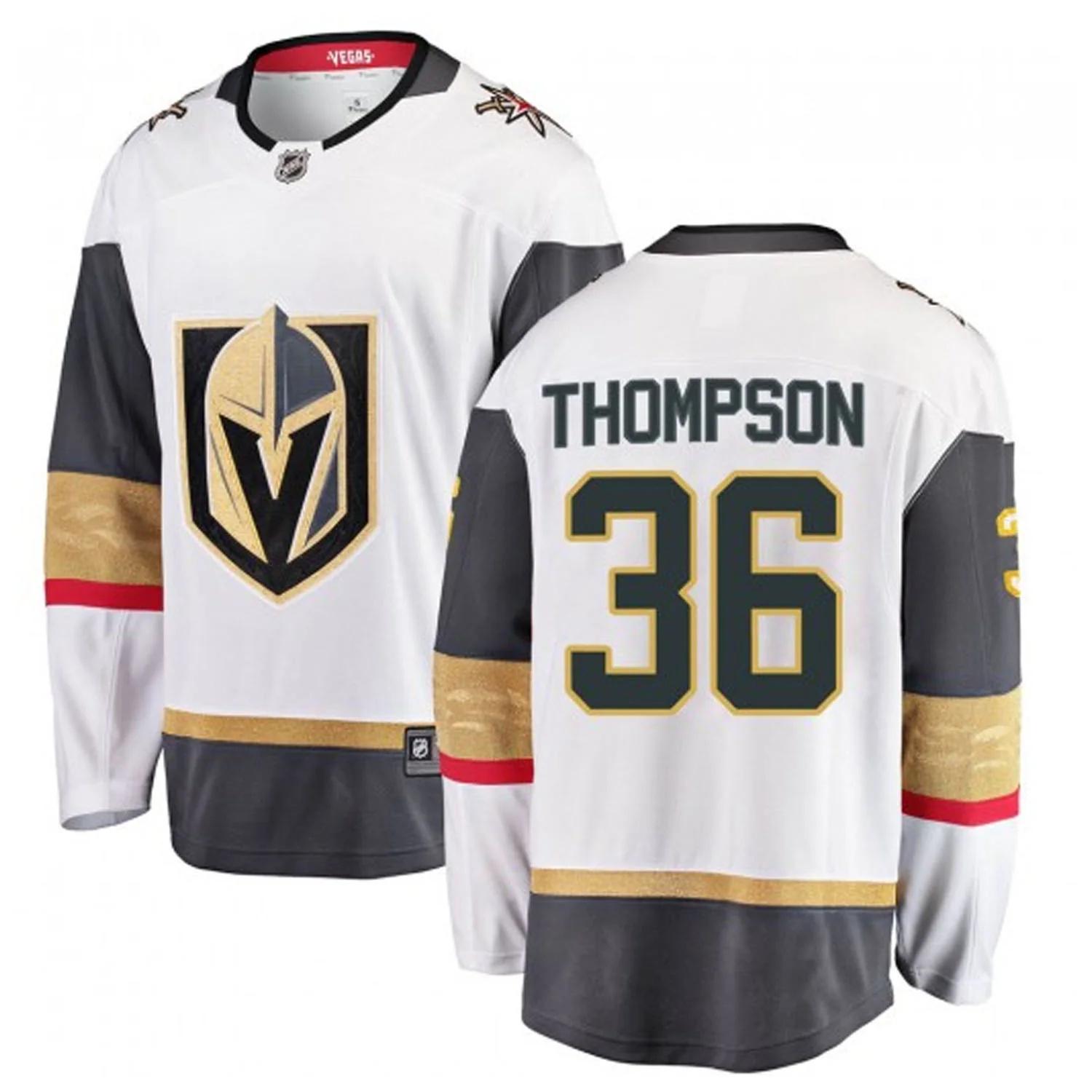 Personalized Men’s Vegas Golden Knights Logan Thompson #36 White Jersey