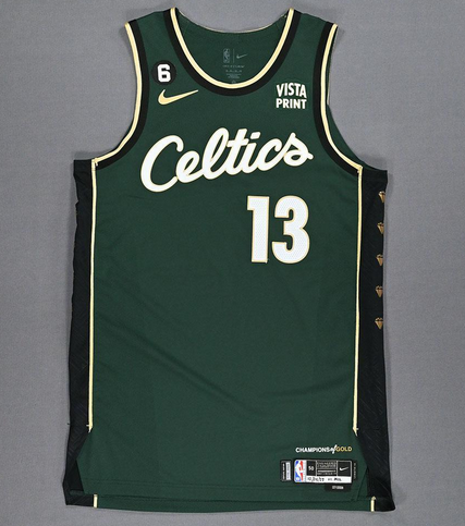 Personalized Men’s Boston Celtics #13 Malcolm Brogdon 2022-23 Green City Edition No.6 Patch Stitched Basketball Jersey