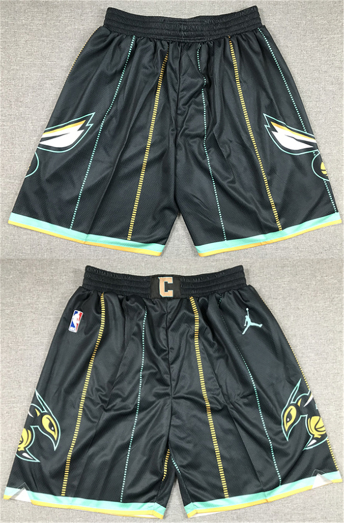Personalized Men’s Charlotte Hornets 2022 23 Black City Edition Shorts (Run Small)