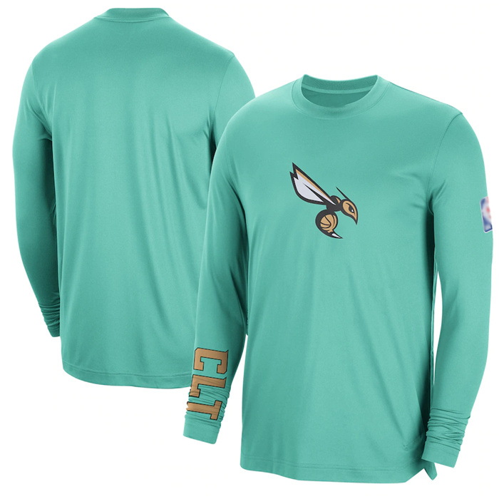 Personalized Men’s Charlotte Hornets Teal 2022 23 City Edition Essential Expressive Long Sleeve T-Shirt