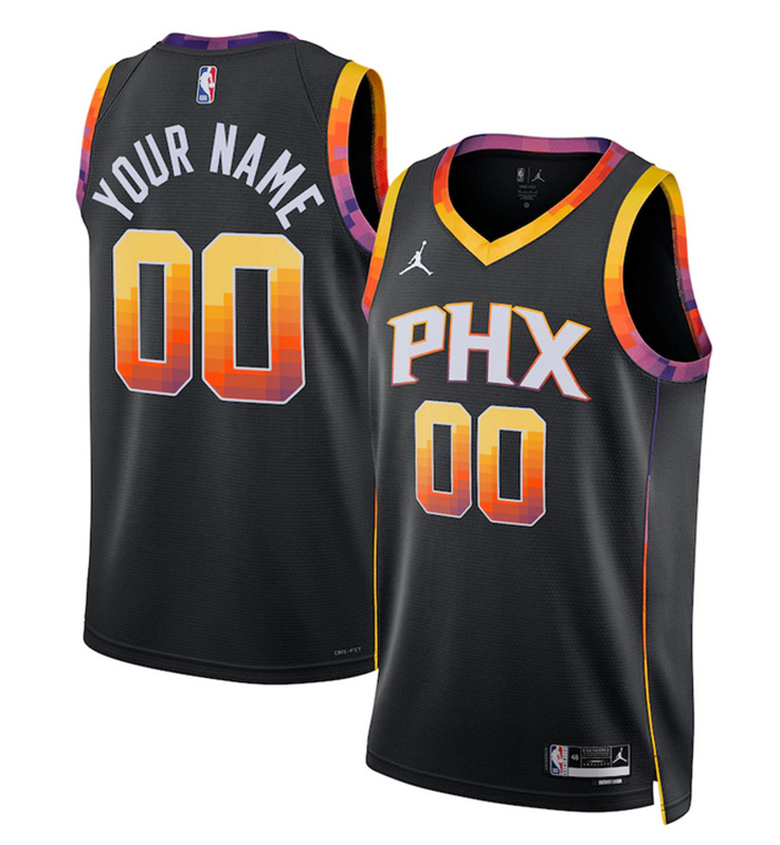 Personalized Men’s Phoenix Suns Active Player 2022-23 Black Statement Edition Swingman Stitched Jersey