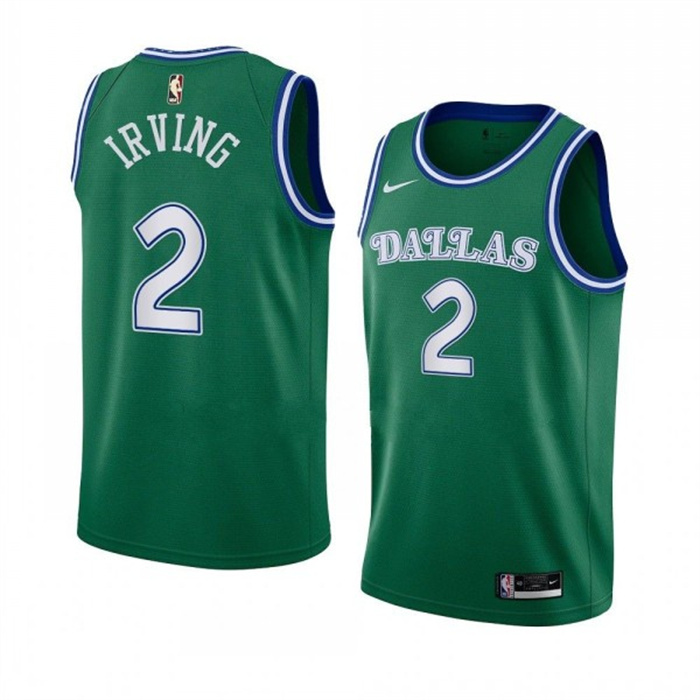 Personalized Men’s Dallas Mavericks #2 Kyrie Irving Green Classic Edition Stitched Basketball Jersey