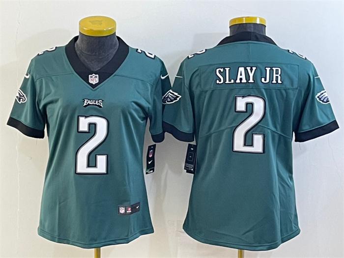 Personalized Women’s Philadelphia Eagles #2 Darius Slay Jr. Green Untouchable Limited Stitched Football Jersey(Run Small)
