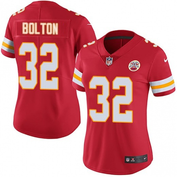 Personalized Women’s Kansas City Chiefs #32 Nick Bolton Red Stitched Jersey(Run Small)