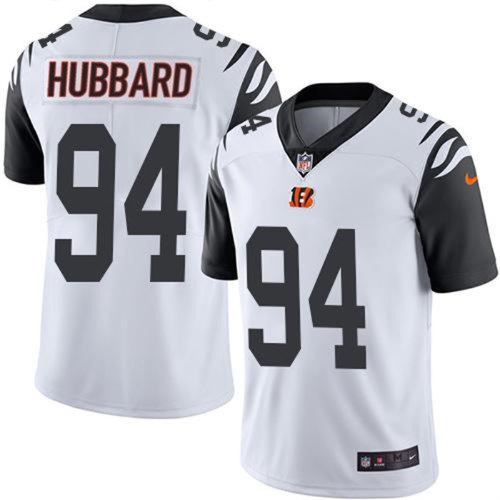 Personalized Men’s Cincinnati Bengals #94 Sam Hubbard White Color Rush Stitched Jersey