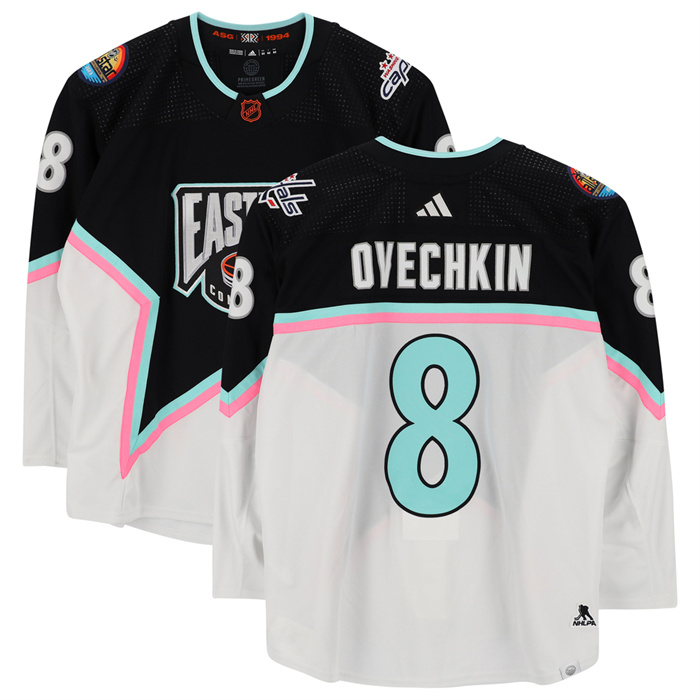 Personalized Men’s Washington Capitals #8 Alex Ovechkin Black White 2023 All-Star Stitched Jersey