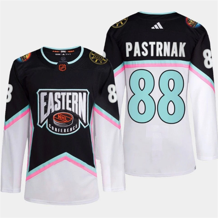 Personalized Men’s Boston Bruins #88 David Pastrnak Black White 2023 All-Star Stitched Jersey