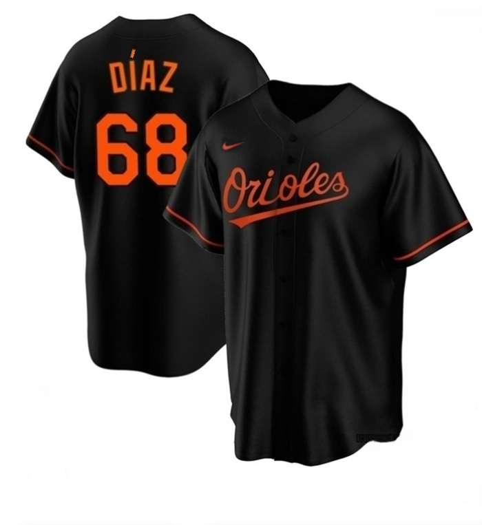 Personalized Men’s Baltimore Orioles #68 Lewin DÃaz Black Cool Base Stitched Jersey