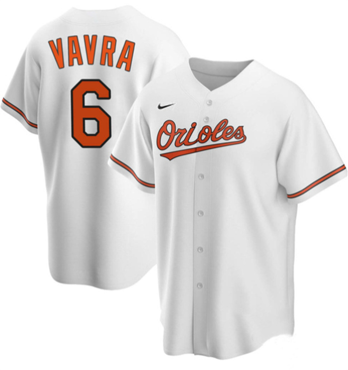 Personalized Men’s Baltimore Orioles #6 Terrin Vavra White Cool Base Stitched Jersey