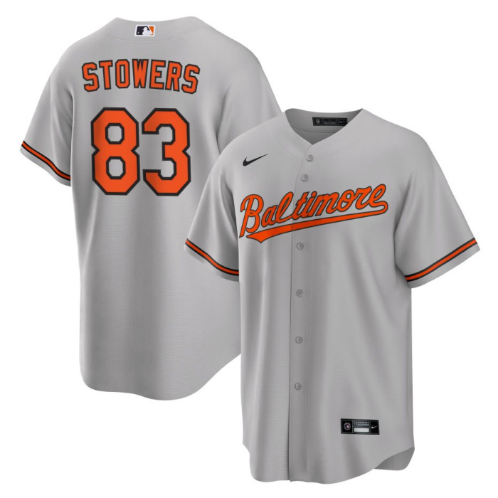 Personalized Men’s Baltimore Orioles #83 Kyle Stowers Grey Cool Base Stitched Jersey