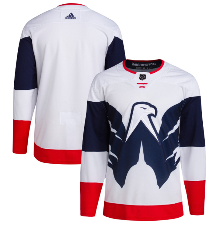 Personalized Men’s Washington Capitals Blank White Navy Stadium Series Stitched Jersey