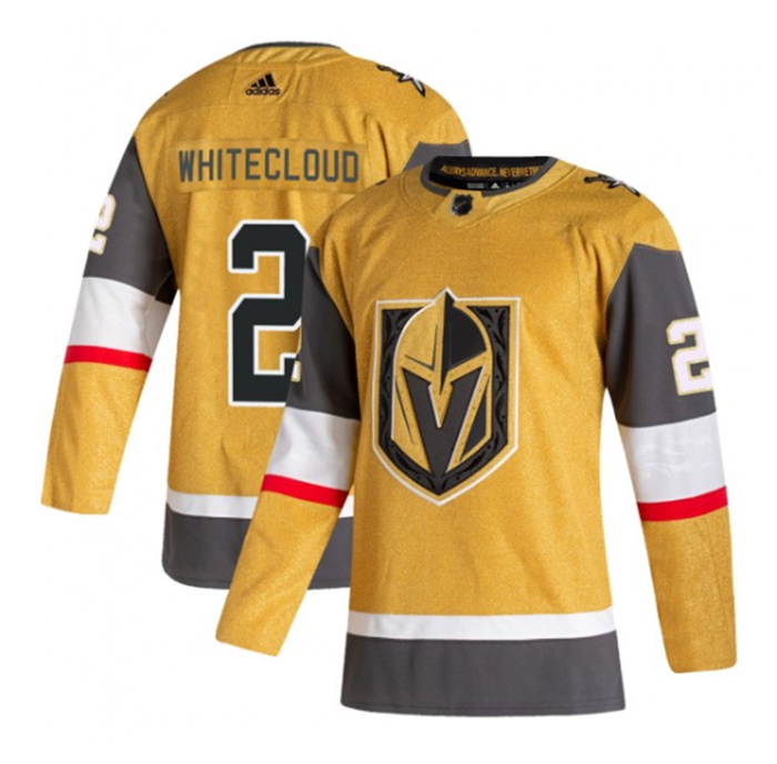 Personalized Men’s Vegas Golden Knights #2 Zach Whitecloud Gold Stitched Jersey