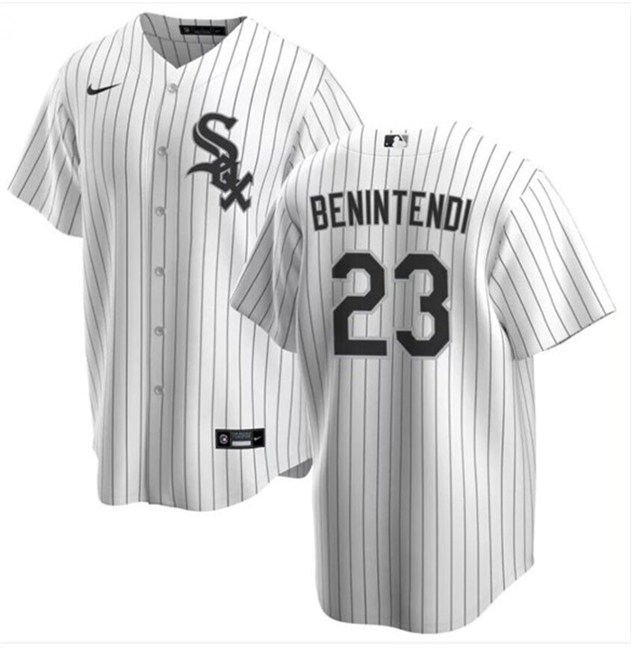 Personalized Men’s Chicago White Sox #23 Andrew Benintendi White Cool Base Stitched Jersey