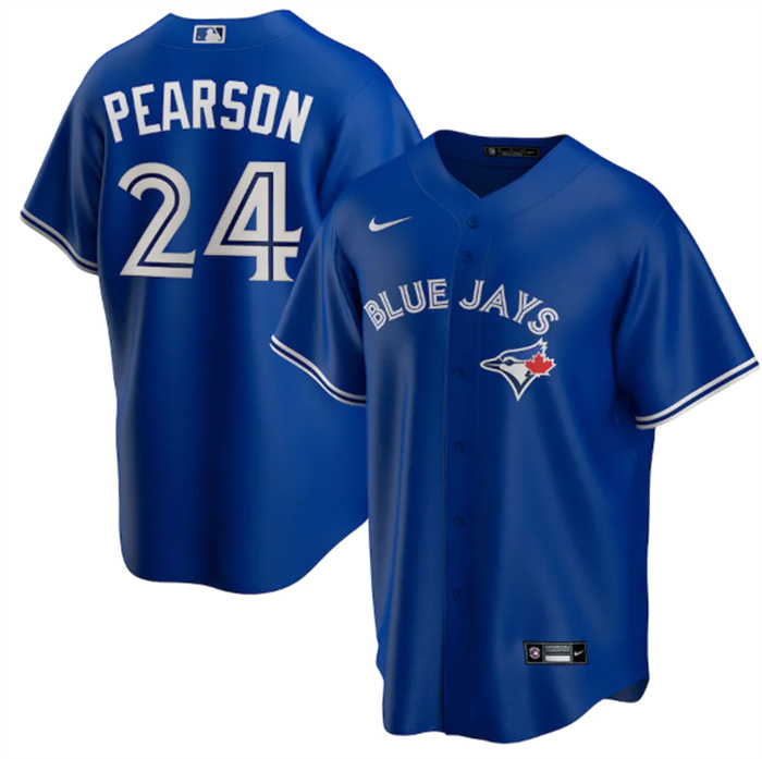 Personalized Men’s Toronto Blue Jays #24 Nate Pearson Royal Cool Base Stitched Jersey