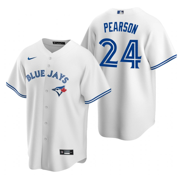 Personalized Men’s Toronto Blue Jays #24 Nate Pearson White Cool Base Stitched Jersey