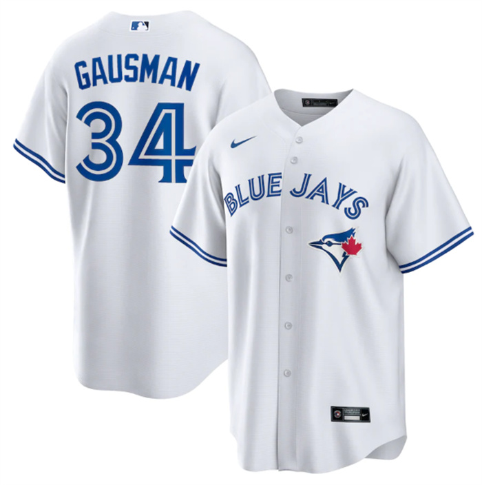 Personalized Men’s Toronto Blue Jays #34 Kevin Gausman White Cool Base Stitched Jersey