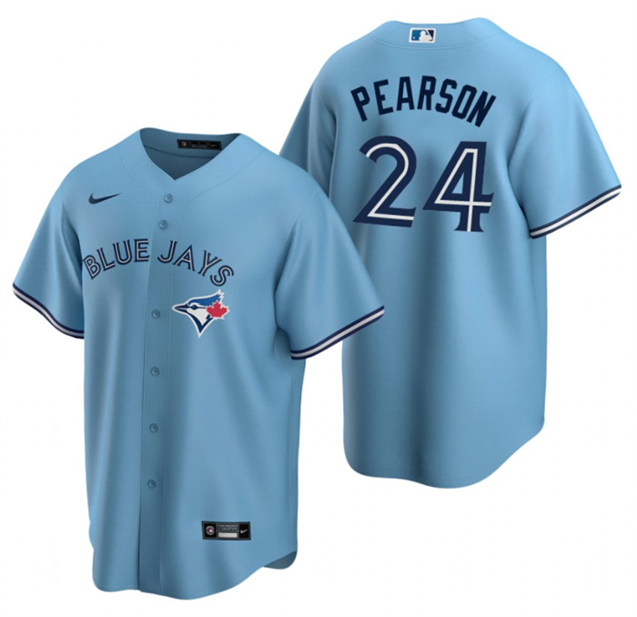 Personalized Men’s Toronto Blue Jays #24 Nate Pearson Light Blue Cool Base Stitched Jersey