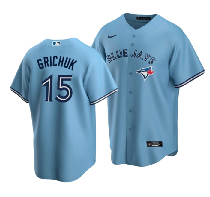 Personalized Men’s Toronto Blue Jays #15 Whit Merrifield Light Blue Cool Base Stitched Jersey