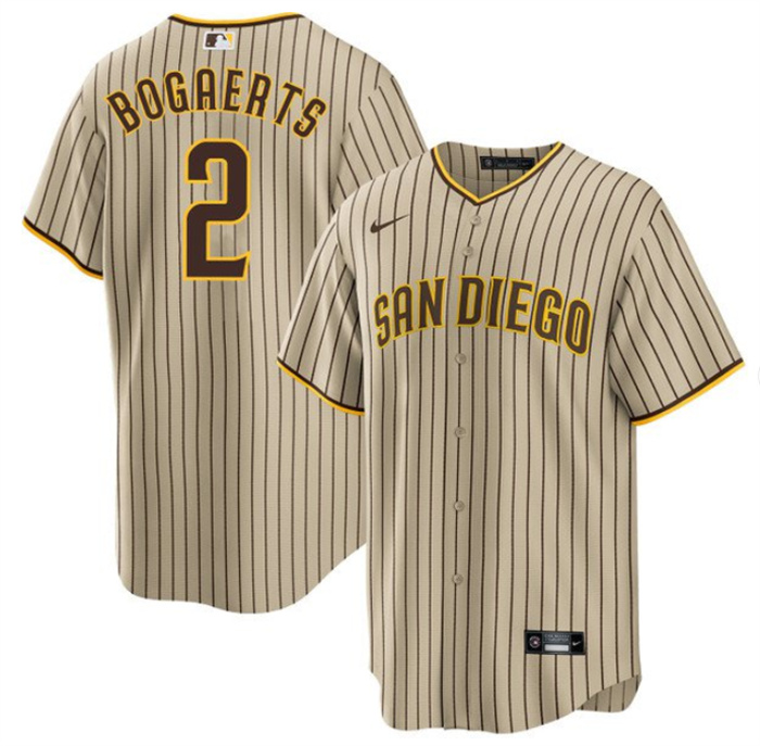 Personalized Men’s San Diego Padres #2 Xander Bogaerts Tan Cool Base Stitched Baseball Jersey
