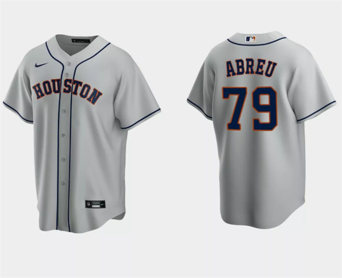 Personalized Men’s Houston Astros #79 José Abreu Grey Cool Base Stitched Jersey