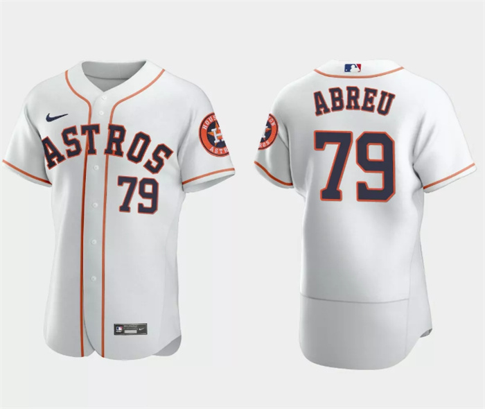 Personalized Men’s Houston Astros #79 José Abreu White Flex Base Stitched Jersey