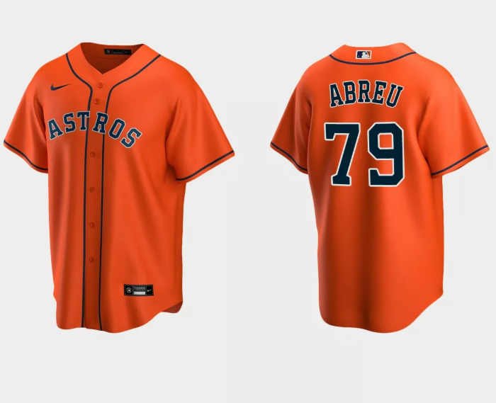 Personalized Men’s Houston Astros #79 José Abreu Orange Cool Base Stitched Jersey