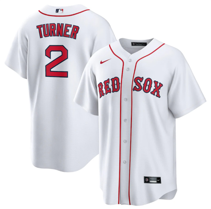 Personalized Men’s Boston Red Sox #2 Justin Turner White Cool Base Stitched Jersey