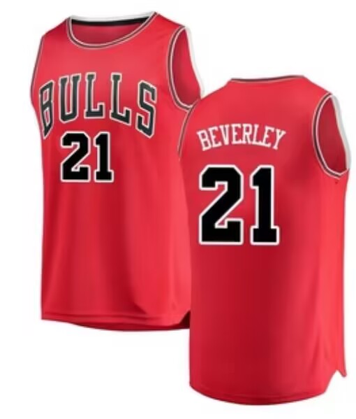 Personalized Men’s Chicago Bulls #21 Beverley Red Stitched Basketball Jersey