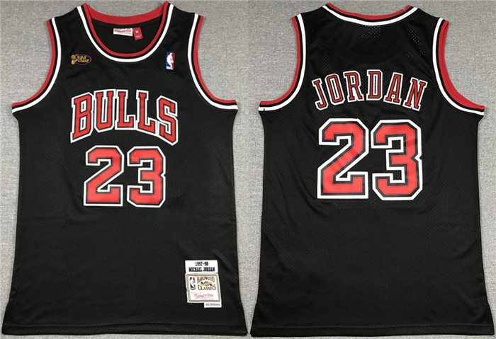 Personalized Men’s Chicago Bulls #23 Michael Jordan Black 1997-98 Stitched Jersey
