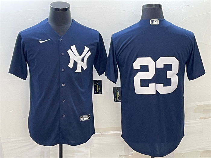Personalized Men’s New York Yankees #23 Don Mattingly Navy Cool Base Stitched Baseball Jersey