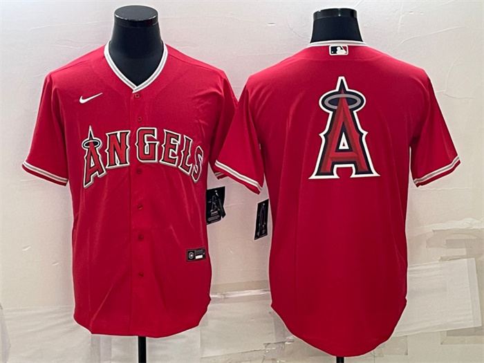 Personalized Men’s Los Angeles Angels Red Team Big Logo Cool Base Stitched JerseyS