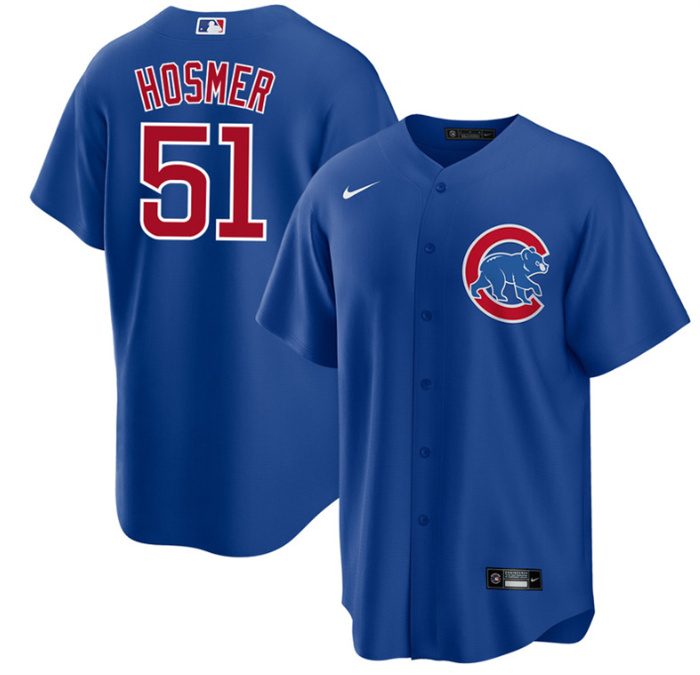 Personalized Men’s Chicago Cubs #51 Eric Hosmer Royal Cool Base Stitched Jersey