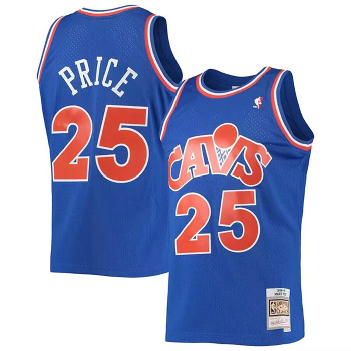 Personalized Men’s Cleveland Cavaliers #25 Mark Price Blue 1988-89 Mitchell & Ness Swingman Stitched Jersey
