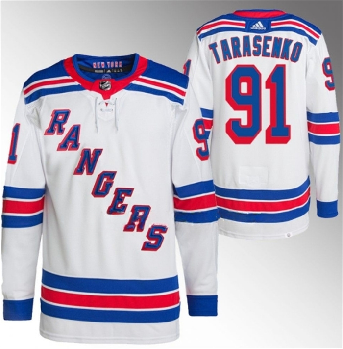 Personalized Men’s New York Rangers #91 Vladimir Tarasenko White Stitched Jersey