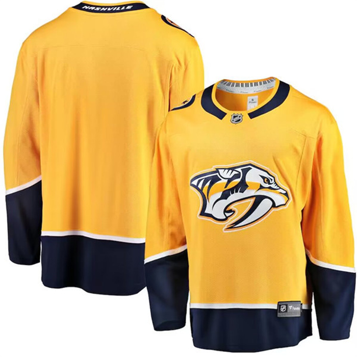Personalized Men’s Nashville Predators Blank Gold Breakaway Home Stitched Jersey