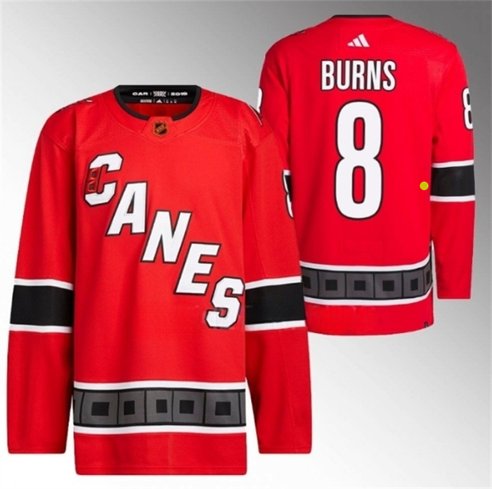 Personalized Men’s Carolina Hurricanes #8 Brent Burns 2022 23 Reverse Retro Red Stitched Jersey