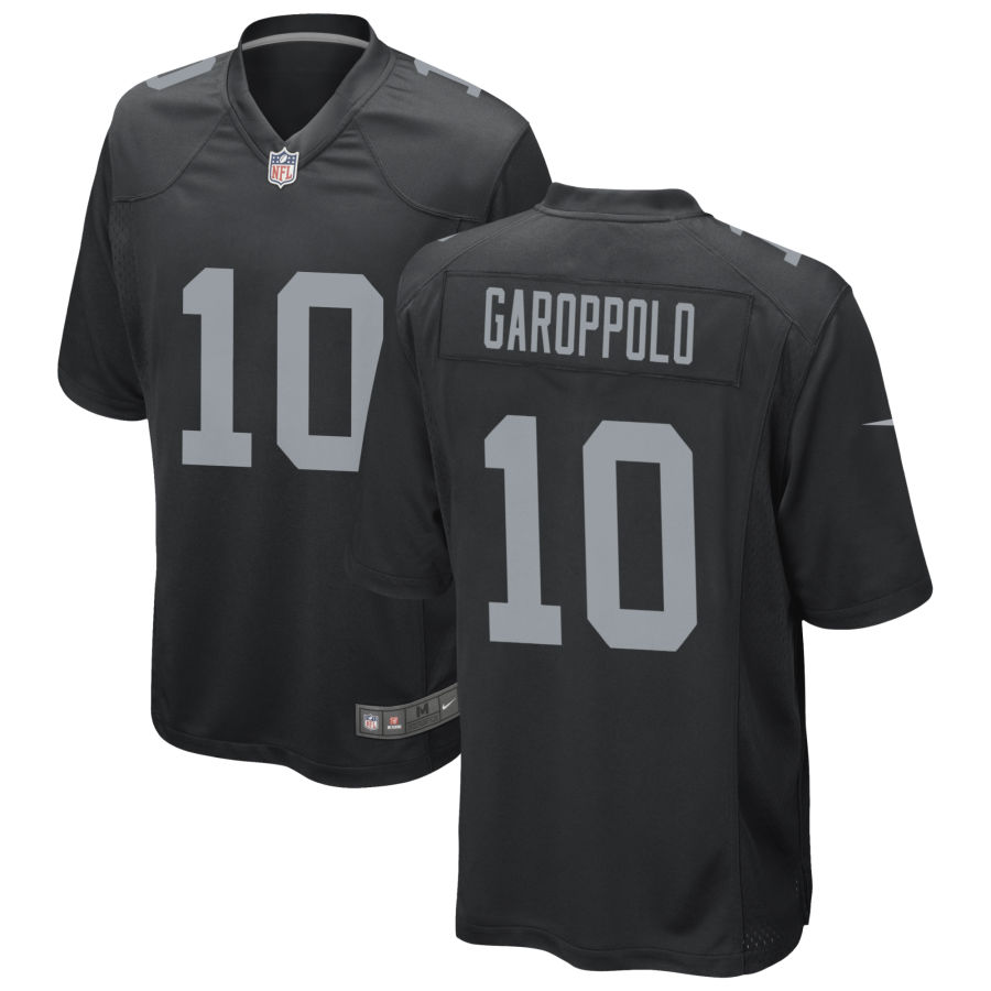 Personalized Men’s Las Vegas Raiders #10 Jimmy Garoppolo Black Untouchable Limited Stitched Jersey