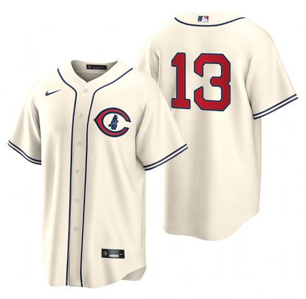 Personalized Men’s Chicago Cubs #13 David Bote 2022 Cream Field Of Dreams Cool Base Stitched Baseball Jersey