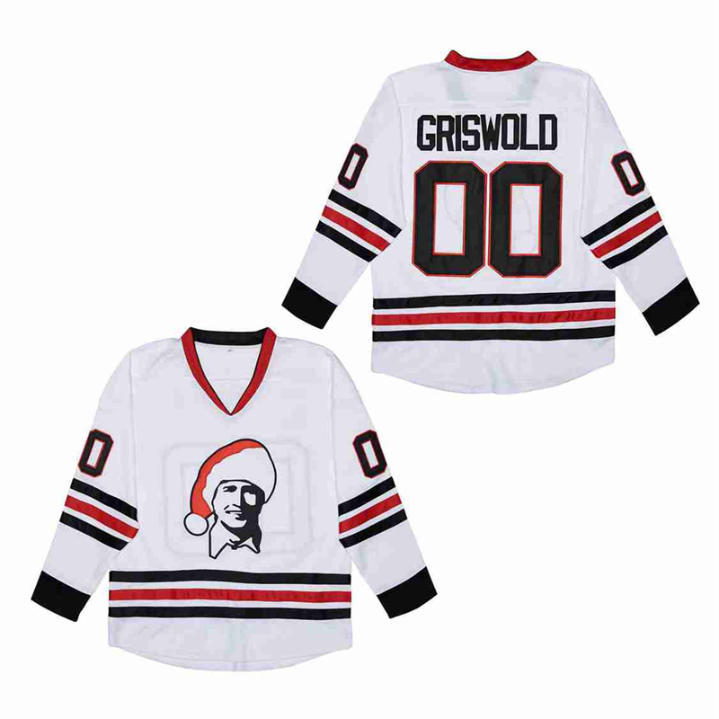Personalized Blackhawks #00 Clark Griswold white Authentic Stitched Jerseys 2