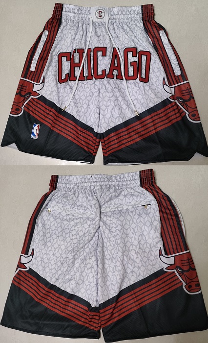Personalized Men’s Chicago Bulls 2022 23 City Edition White Shorts (Run Small) 001