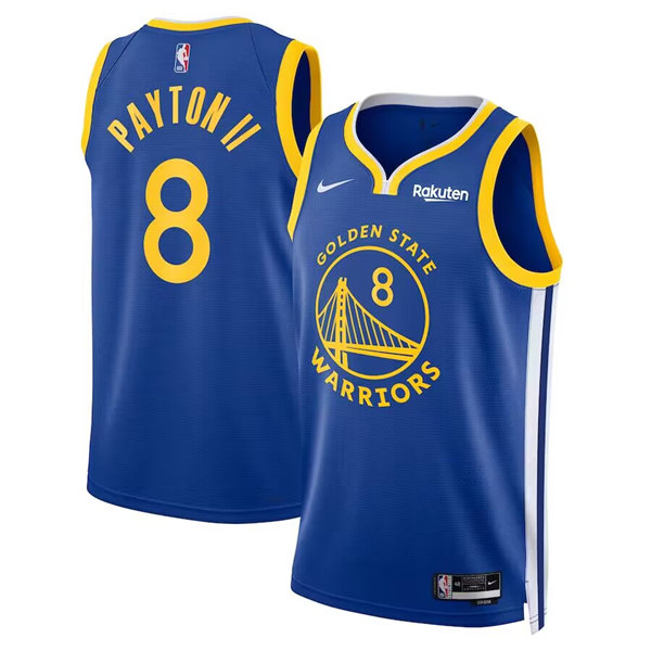 Personalized Men’s Golden State Warriors #8 Gary Payton II 2022 23 Royal Icon Edition Swingman Stitched Basketball Jersey