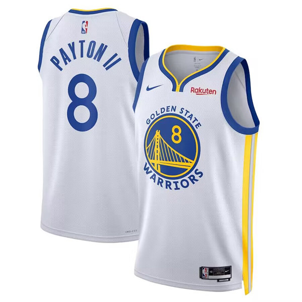 Personalized Men’s Golden State Warriors #8 Gary Payton II 2022 23 White Icon Edition Swingman Stitched Basketball Jersey