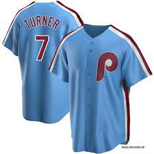 Personalized Phillies Trea #7 Turner Blue Coolbase Jersey