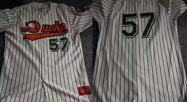 Personalized Men’s Long Island Ducks ACTIVE PLAYER White Stitched Baseball Jersey