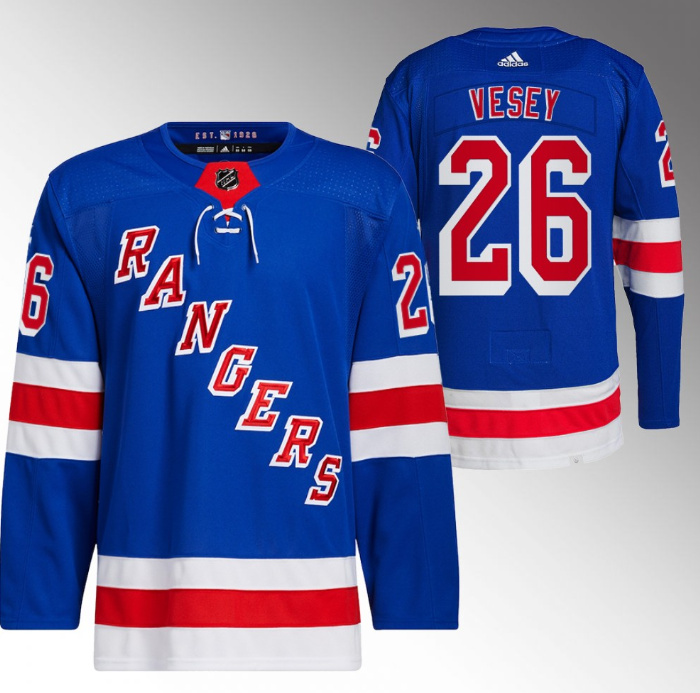 Personalized Men’s New York Rangers #26 Jimmy Vesey Blue Stitched Jersey
