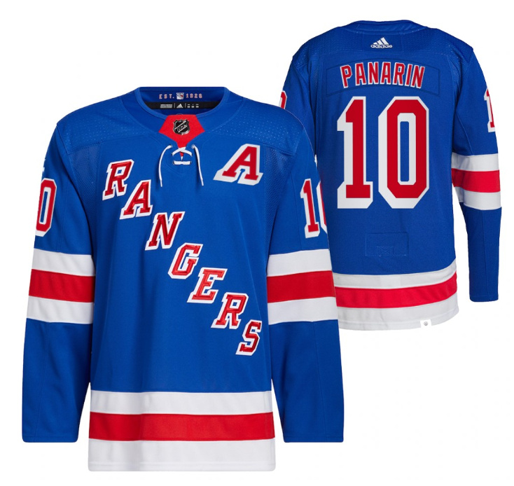 Personalized Men’s New York Rangers #10 Artemi Panari Blue Stitched Jersey