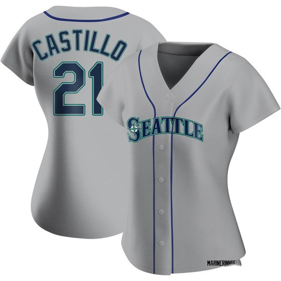 Personalized Women’s Seattle Mariners #21 Luis Castillo Authentic Grey Alternate Jerseys