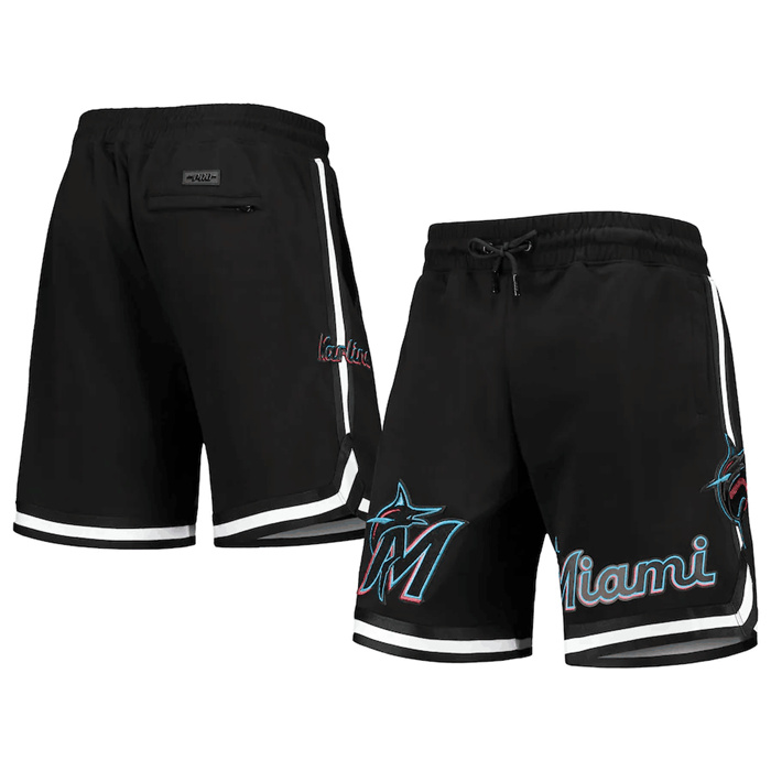 Personalized Men’s Miami Marlins Black Shorts