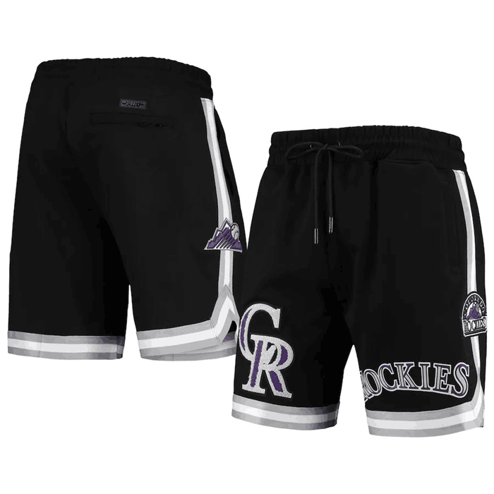 Personalized Men’s Colorado Rockies Black Team Shorts
