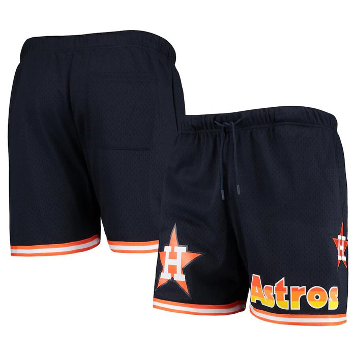 Personalized Houston Astros Navy Team Logo Mesh Shorts